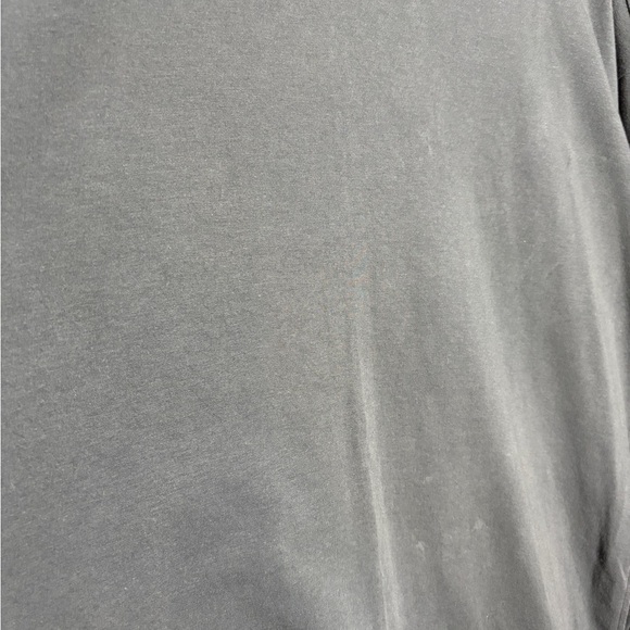 Eileen Fisher Graphite Cotton Stretch Jersey Round Neck Dress - Picture 9 of 11